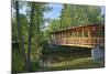 Germany, the Bavarian Forest, Upper Palatinate, Rštz, River Schwarzach, Wooden Bridge-Chris Seba-Mounted Photographic Print