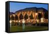 Germany, the Rhine, Baden-WŸrttemberg, Mannheim, City Centre, Rose Garden House, Dusk-Chris Seba-Framed Stretched Canvas