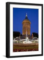 Germany, the Rhine, Baden-WŸrttemberg, Mannheim, City Centre, Water Tower-Chris Seba-Framed Photographic Print