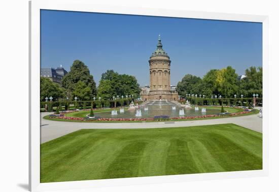 Germany, the Rhine, Baden-WŸrttemberg, Mannheim, City Centre, Water Tower-Chris Seba-Framed Photographic Print