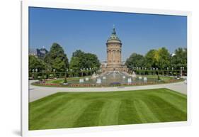 Germany, the Rhine, Baden-WŸrttemberg, Mannheim, City Centre, Water Tower-Chris Seba-Framed Premium Photographic Print