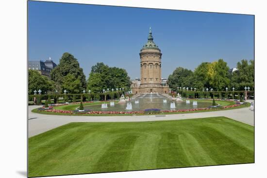 Germany, the Rhine, Baden-WŸrttemberg, Mannheim, City Centre, Water Tower-Chris Seba-Mounted Premium Photographic Print
