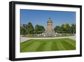 Germany, the Rhine, Baden-WŸrttemberg, Mannheim, City Centre, Water Tower-Chris Seba-Framed Photographic Print