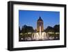 Germany, the Rhine, Baden-Wurttemberg, Mannheim, City Centre, Water Tower, Dusk, Water Fountains-Chris Seba-Framed Photographic Print