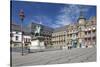 Germany, the Rhine, Dusseldorf, Old Town, Marketplace, City Hall, Jan Wellem Monument-Chris Seba-Stretched Canvas