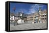 Germany, the Rhine, Dusseldorf, Old Town, Marketplace, City Hall, Jan Wellem Monument-Chris Seba-Framed Stretched Canvas