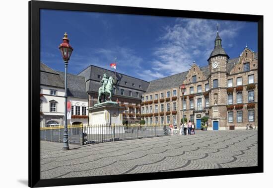 Germany, the Rhine, Dusseldorf, Old Town, Marketplace, City Hall, Jan Wellem Monument-Chris Seba-Framed Photographic Print