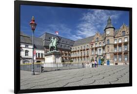 Germany, the Rhine, Dusseldorf, Old Town, Marketplace, City Hall, Jan Wellem Monument-Chris Seba-Framed Photographic Print