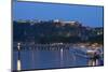 Germany, the Rhine, Koblenz, Ehrenbreitstein Fortress, Moselle Shore, Harbour, Pier, Tourboats-Chris Seba-Mounted Photographic Print