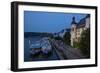 Germany, the Rhine, Koblenz, Ehrenbreitstein Fortress, Moselle Shore, Tourboats-Chris Seba-Framed Photographic Print