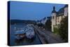Germany, the Rhine, Koblenz, Ehrenbreitstein Fortress, Moselle Shore, Tourboats-Chris Seba-Stretched Canvas
