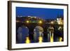 Germany, the Rhine, Koblenz, Ehrenbreitstein Fortress, the Moselle, Stone Bridge, Tourboat-Chris Seba-Framed Photographic Print