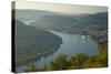 Germany, the Rhine, Rhineland-Palatinate, Boppard, Rhine River Loop, Morning Fog-Chris Seba-Stretched Canvas