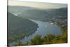 Germany, the Rhine, Rhineland-Palatinate, Boppard, Rhine River Loop, Morning Fog-Chris Seba-Stretched Canvas