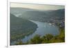 Germany, the Rhine, Rhineland-Palatinate, Boppard, Rhine River Loop, Morning Fog-Chris Seba-Framed Photographic Print