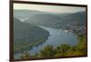 Germany, the Rhine, Rhineland-Palatinate, Boppard, Rhine River Loop, Morning Fog-Chris Seba-Framed Photographic Print