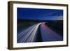 Germany, Thuringia, Close Saalburg, Tracer on the Freeway A9 at Night-Andreas Vitting-Framed Photographic Print