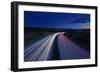 Germany, Thuringia, Close Saalburg, Tracer on the Freeway A9 at Night-Andreas Vitting-Framed Photographic Print