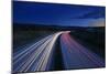 Germany, Thuringia, Close Saalburg, Tracer on the Freeway A9 at Night-Andreas Vitting-Mounted Photographic Print