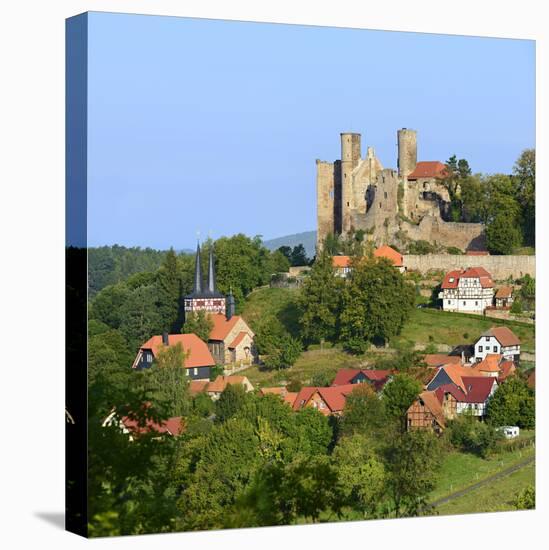 Germany, Thuringia, Eichsfeld (Region), Rimbach (District) and Castle Hanstein-Andreas Vitting-Stretched Canvas