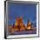 Germany, Thuringia, Erfurt, Domplatz, Severichurch, St. Mary's Cathedral, Monument, Lighting, Dusk-Harald Schšn-Framed Photographic Print