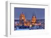 Germany, Thuringia, Erfurt, Domplatz, Severichurch-Harald Schšn-Framed Photographic Print