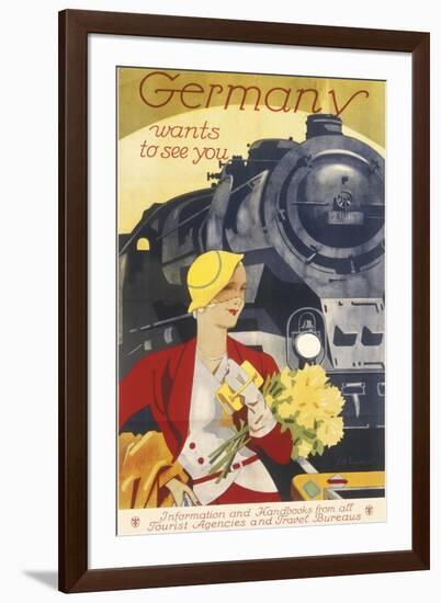 Germany Travel Poster-null-Framed Photographic Print