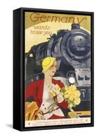 Germany Travel Poster-null-Framed Stretched Canvas