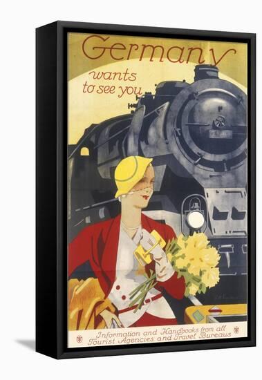 Germany Travel Poster-null-Framed Stretched Canvas