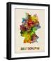 Germany Watercolor Map (Deutschland)-Michael Tompsett-Framed Art Print