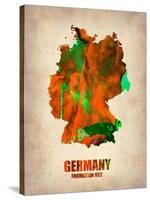 Germany Watercolor Map-NaxArt-Stretched Canvas