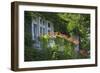 Germany, Weser Hills, Lower Saxony, Bad Pyrmont, Jugendstil Villa, Balcony, Flowers-Chris Seba-Framed Photographic Print