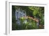 Germany, Weser Hills, Lower Saxony, Bad Pyrmont, Jugendstil Villa, Balcony, Flowers-Chris Seba-Framed Photographic Print