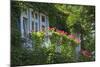 Germany, Weser Hills, Lower Saxony, Bad Pyrmont, Jugendstil Villa, Balcony, Flowers-Chris Seba-Mounted Photographic Print