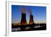 Germany, Weser Hills, Lower Saxony, Grohnde, Nuclear Power Plant, Sunset-Chris Seba-Framed Photographic Print