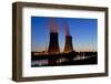 Germany, Weser Hills, Lower Saxony, Grohnde, Nuclear Power Plant, Sunset-Chris Seba-Framed Photographic Print