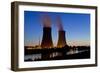 Germany, Weser Hills, Lower Saxony, Grohnde, Nuclear Power Plant, Sunset-Chris Seba-Framed Photographic Print