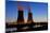 Germany, Weser Hills, Lower Saxony, Grohnde, Nuclear Power Plant, Sunset-Chris Seba-Mounted Photographic Print