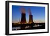 Germany, Weser Hills, Lower Saxony, Grohnde, Nuclear Power Plant, Sunset-Chris Seba-Framed Premium Photographic Print