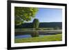 Germany, Weser Hills, Lower Saxony, Heinsen, Upper Weser, Passenger Ferry, Landing Stage-Chris Seba-Framed Photographic Print