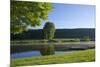 Germany, Weser Hills, Lower Saxony, Heinsen, Upper Weser, Passenger Ferry, Landing Stage-Chris Seba-Mounted Photographic Print