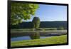 Germany, Weser Hills, Lower Saxony, Heinsen, Upper Weser, Passenger Ferry, Landing Stage-Chris Seba-Framed Photographic Print