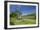 Germany, Weser Hills, Lower Saxony, Heinsen, Weser Shore, Flagstaff, Bench, Canoeist-Chris Seba-Framed Photographic Print