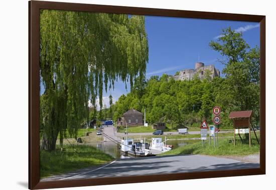 Germany, Weserbergland (Weser Mountainous Country), Lower Saxony, Polle, Weser Ferry-Chris Seba-Framed Photographic Print