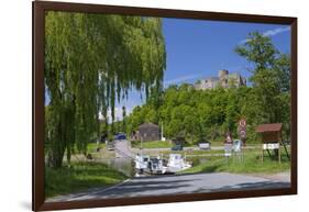 Germany, Weserbergland (Weser Mountainous Country), Lower Saxony, Polle, Weser Ferry-Chris Seba-Framed Photographic Print