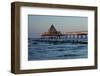 Germany, Western Pomerania, Island Usedom, Heringsdorf, Pier Restaurant, Afterglow Light-Chris Seba-Framed Photographic Print