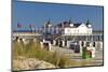 Germany, Western Pomerania, Island Usedom, Seaside Resort Ahlbeck, Pier, Beach Chairs-Chris Seba-Mounted Photographic Print