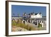 Germany, Western Pomerania, Island Usedom, Seaside Resort Ahlbeck, Pier, Beach Chairs-Chris Seba-Framed Photographic Print