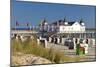Germany, Western Pomerania, Island Usedom, Seaside Resort Ahlbeck, Pier, Beach Chairs-Chris Seba-Mounted Premium Photographic Print