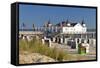 Germany, Western Pomerania, Island Usedom, Seaside Resort Ahlbeck, Pier, Beach Chairs-Chris Seba-Framed Stretched Canvas